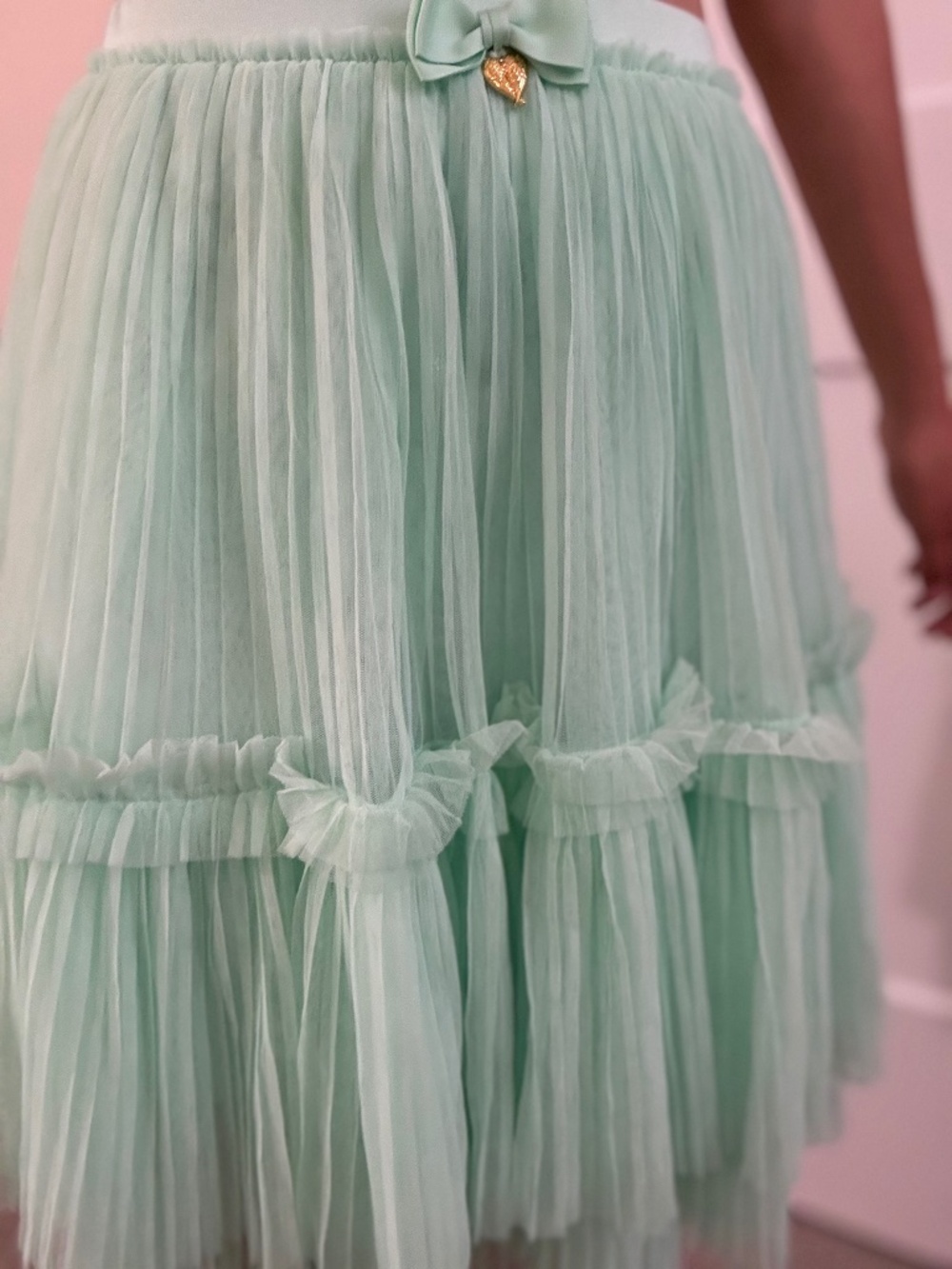 Angels Face mint green tulle skirt